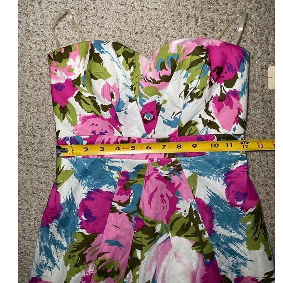 Twenty One - Floral Strapless Mini Dress - Size Small - Picture 6 of 13